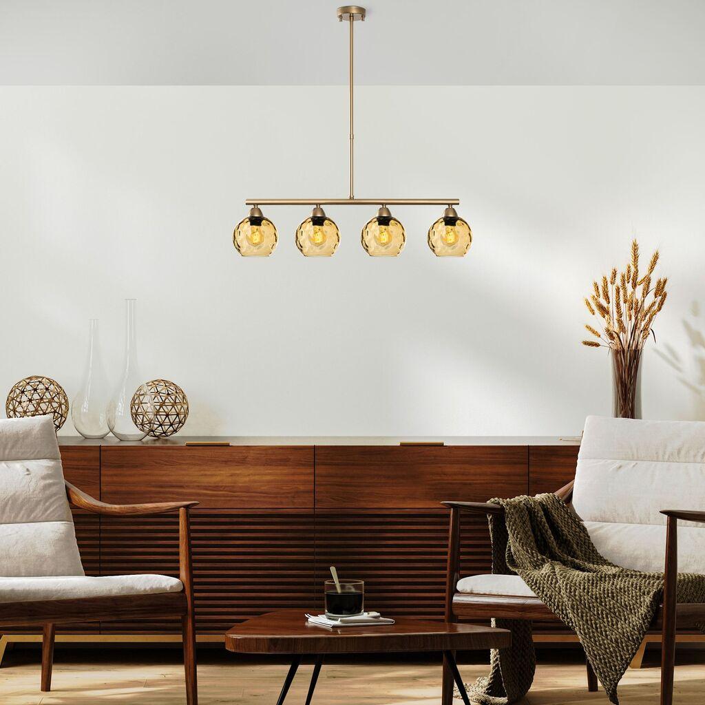 Opviq Luster Benek-15-14444, 80x15x80cm, IP20, Zlatno-žuta boja