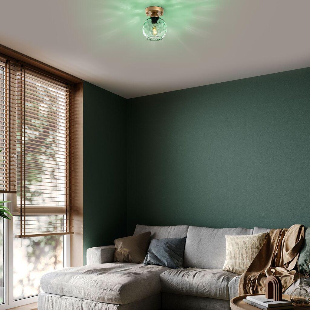 Opviq Zidna lampa Benek-15-14385, 15x15x18cm, IP20, Zlatna boja