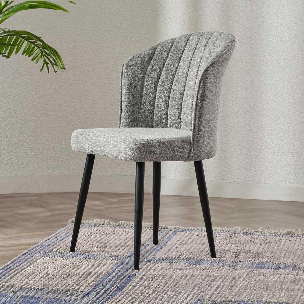 Hanah Home Rubi set stolica, 52x85x42 cm, 4 dijela, siva