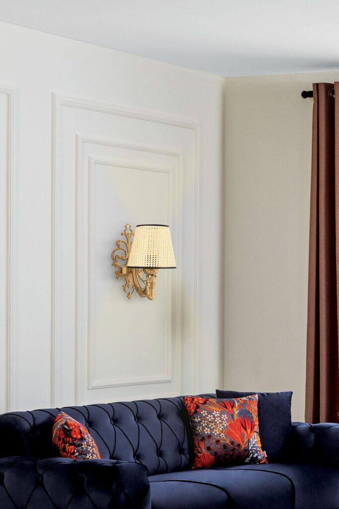 Opviq Zidna lampa Gloria Coral, 15x10x13cm, IP20, Bež-zlatna boja