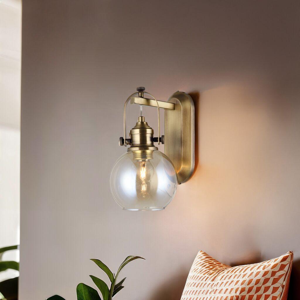 Opviq Zidna lampa Ponte-52-19, O14, 12cm, IP20, Zlatna boja