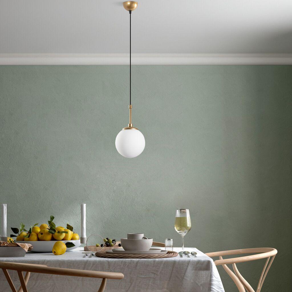 Opviq Luster Orbital-15-14002, 15x15x115cm, IP20, Bijelo-zlatna boja