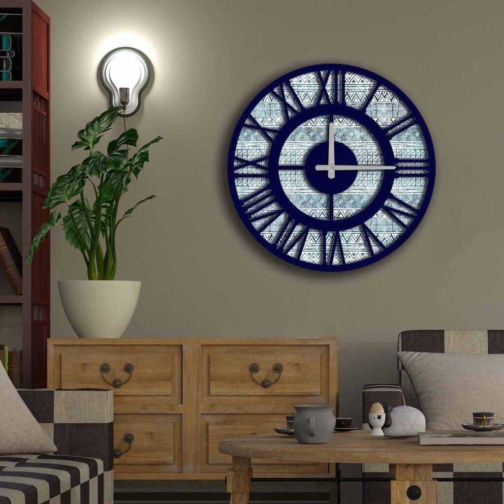 Wallity Zidni sat 5050MS-065, 50 cm, Plavo-bijeli