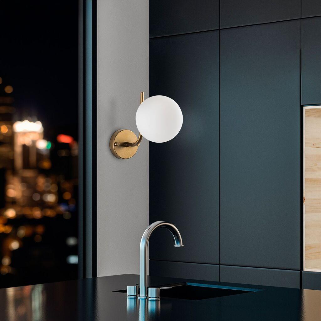 Opviq Zidna lampa Antler-15015, 15x29x23cm, IP20, Zlatno-bijela boja