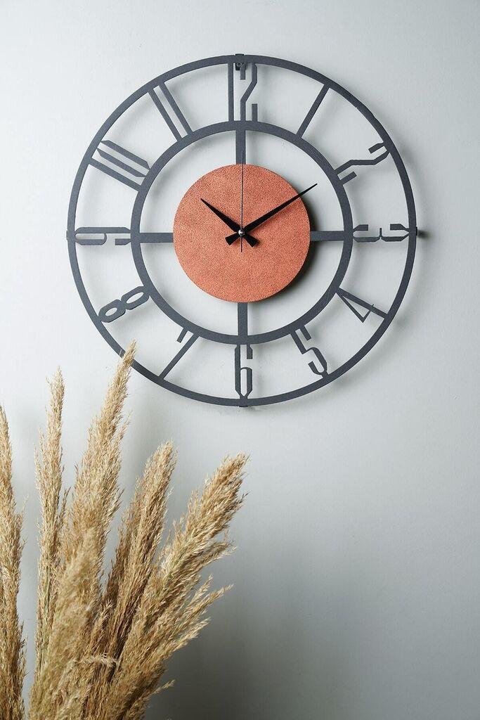 Zidni sat Wallity Myk9911, 50x50 cm, Crni