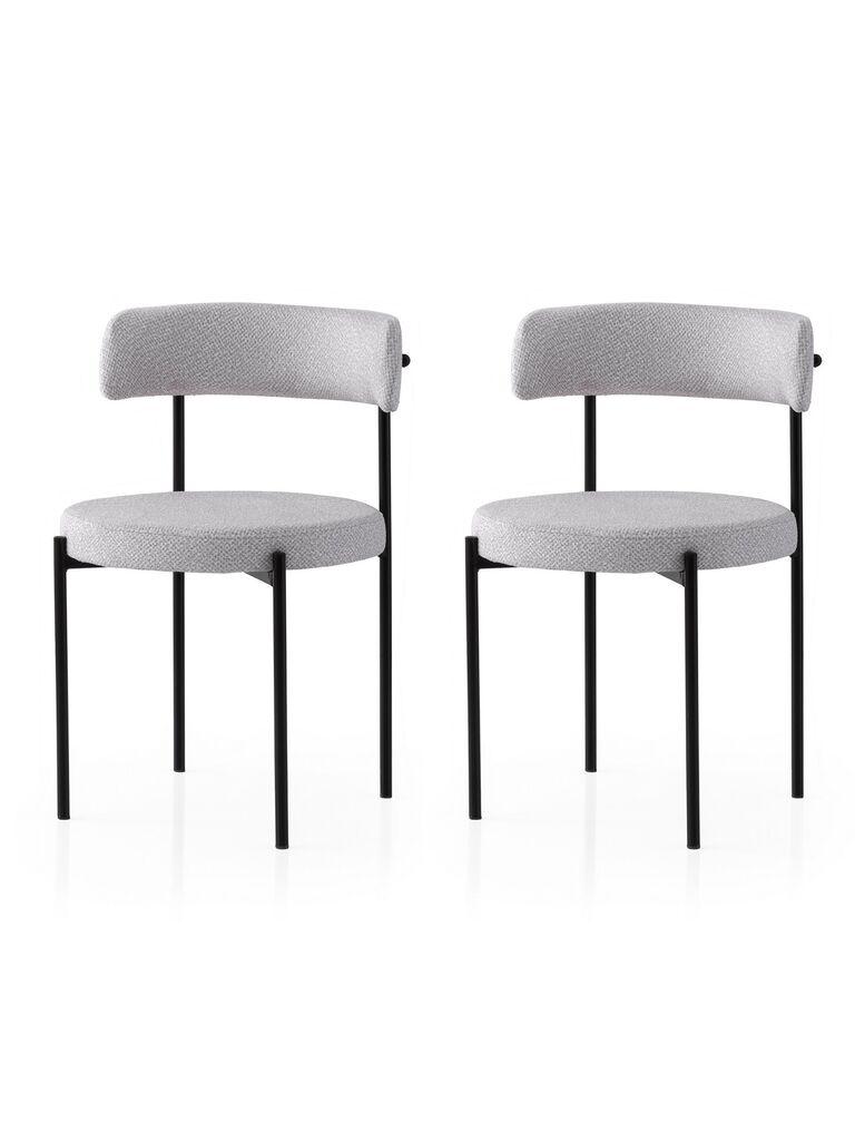 Hanah Home Gini set stolica, 48,5x75,5x50,5 cm, 2 dijela, Crna i siva