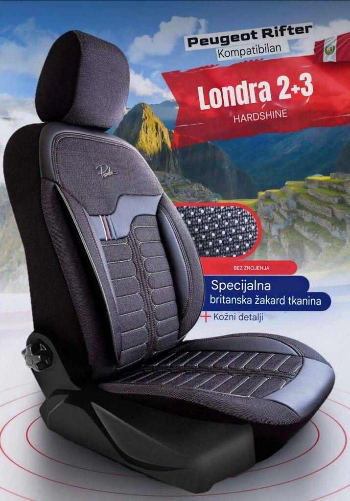 Top Deal Auto presvlaka tri odvojena Londra, Crna