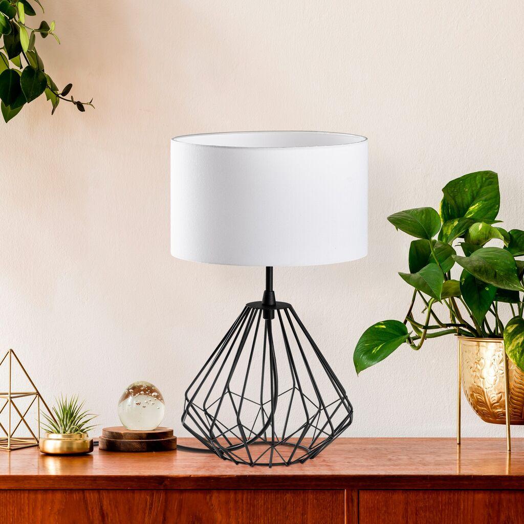 Opviq Stolna lampa Diamond-S-706, 25x25x43 cm, IP20, Crno-bijela