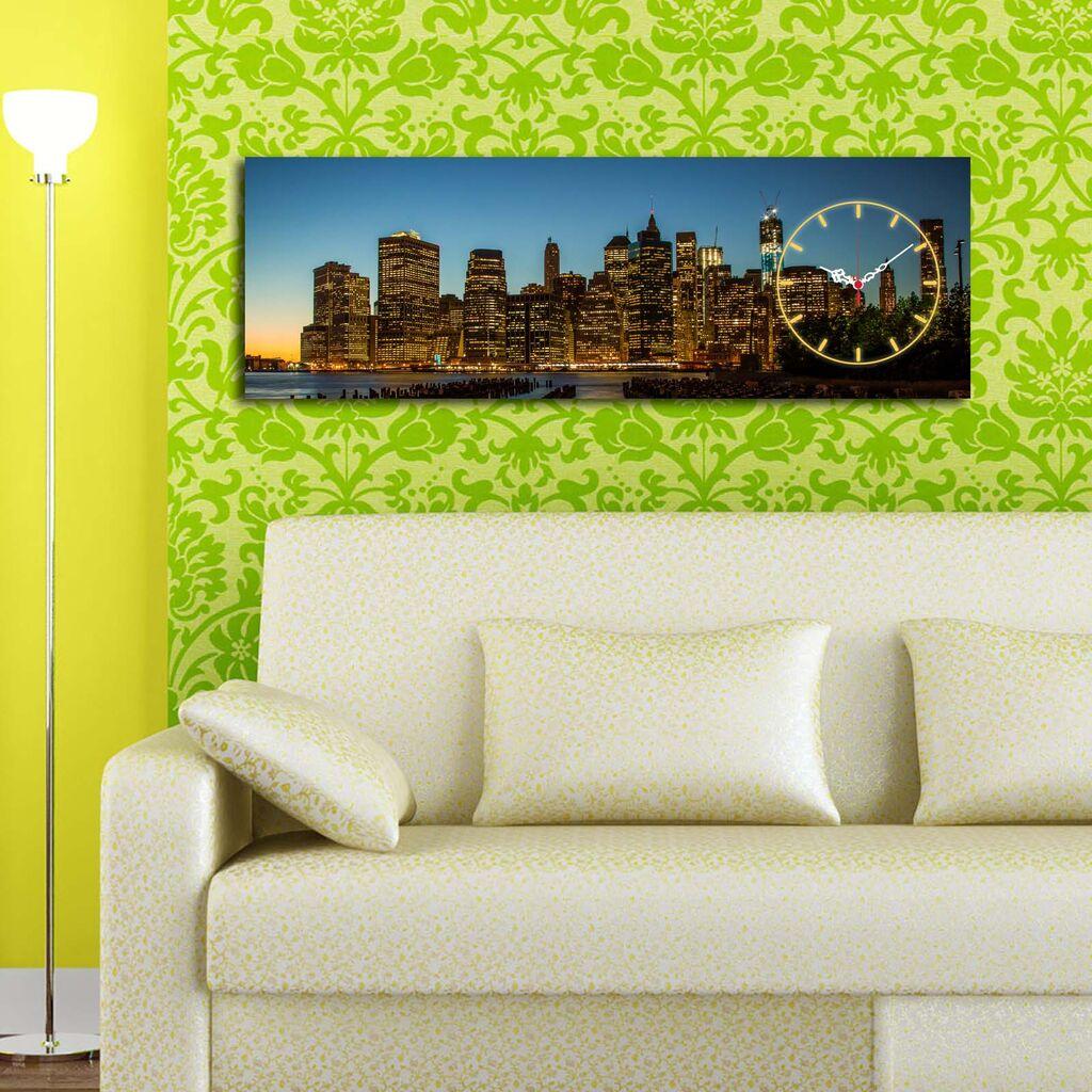 Zidni sat Wallity 3090CS-38, 30x90 cm, Šareni