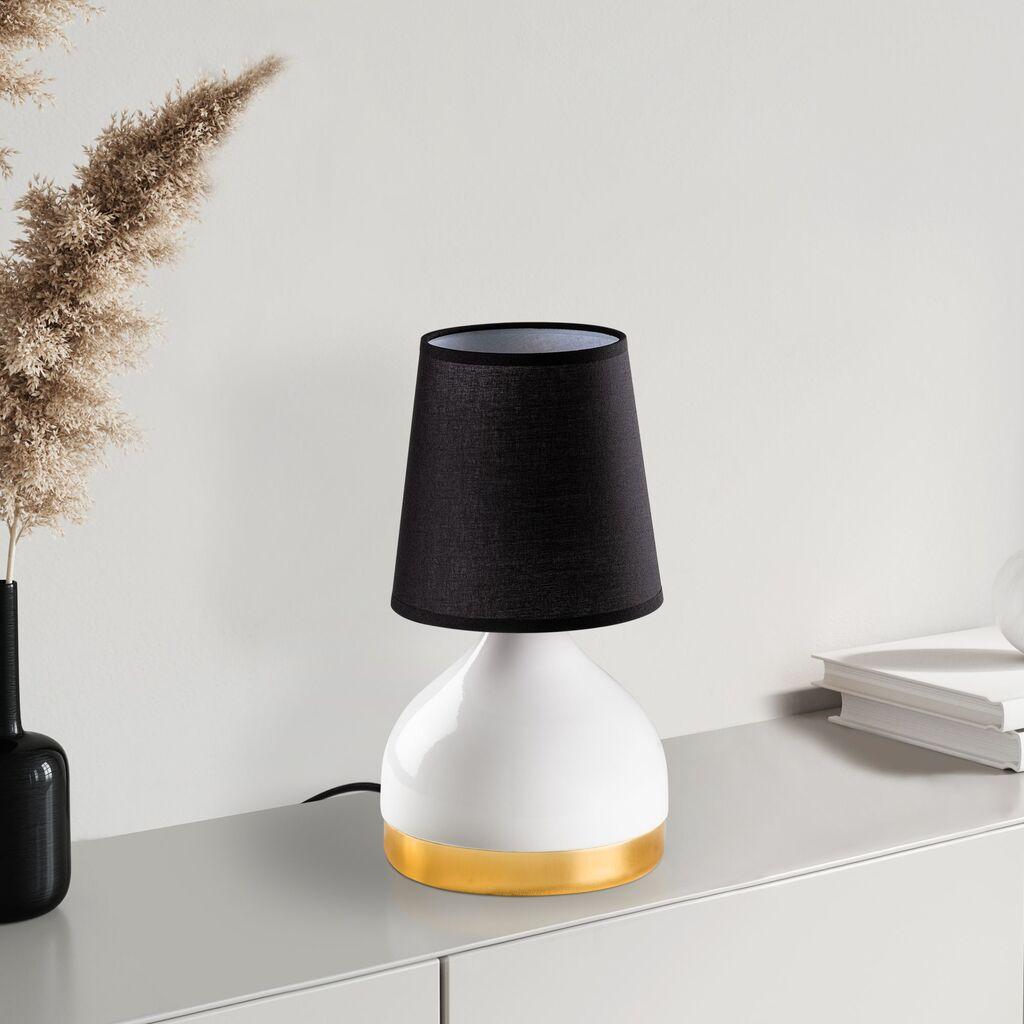 Opviq Stona lampa 8021, 17x17x33 cm, IP20, Crno-bijela