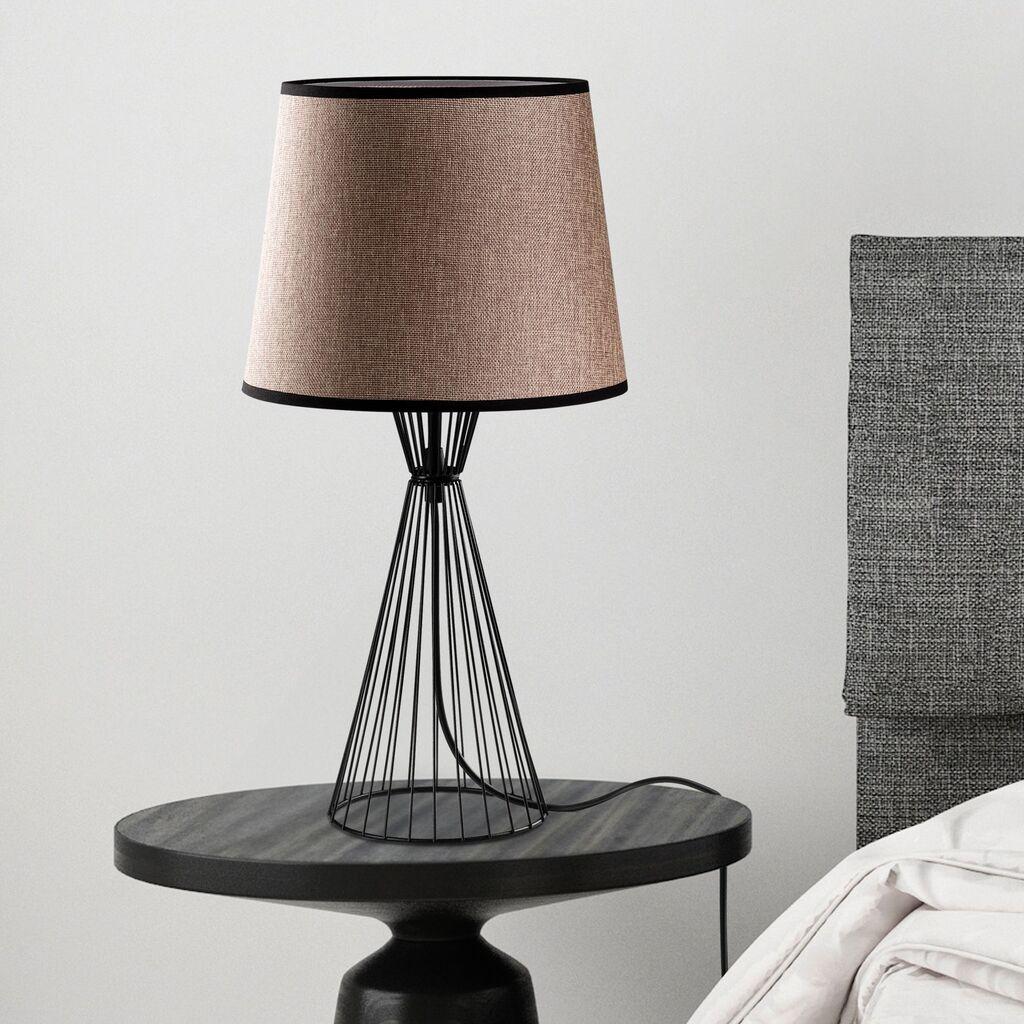 Opviq Stona lampa Telis-5373, 28x28x55 cm, IP20, Crno-smeđa