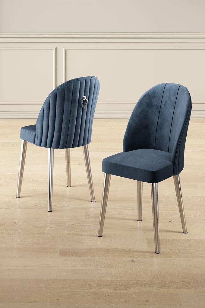 Hanah Home Mara set stolica, 44x90x42 cm, 6 dijelova, antracit-srebrna boja