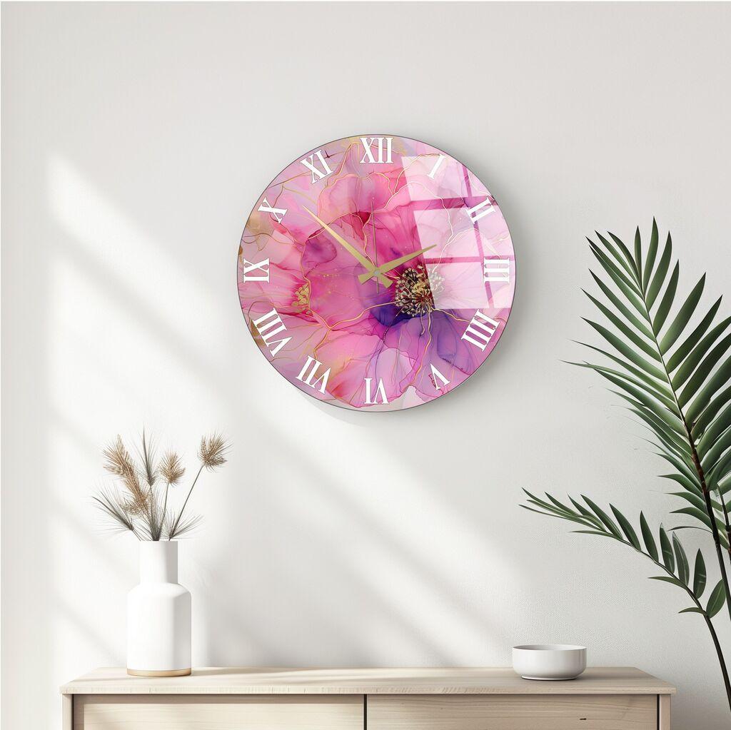 Zidni sat Wallity Huhu339, 40 cm, roze