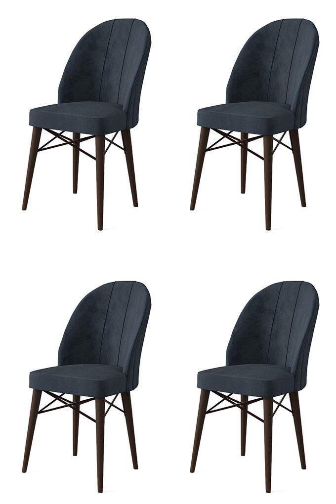 Hanah Home Ritim set stolica, 44x96x42 cm, 4 dijela, antracit-smeđa