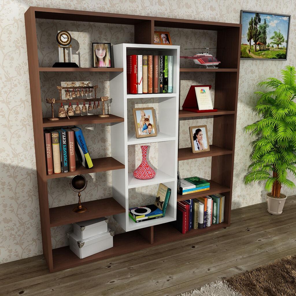 Hanah Home Bookshelf Ample, 125x135,7x22 cm, Smeđa