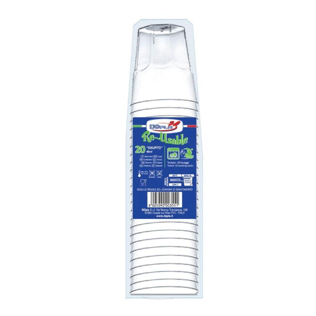 Dopla Pakovanje papirnih čaša Diamant, 50 ml, 20 komada, Providne
