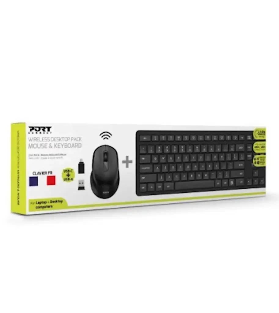 Port Designs Set miš + tastatura 911251SLO, Crni