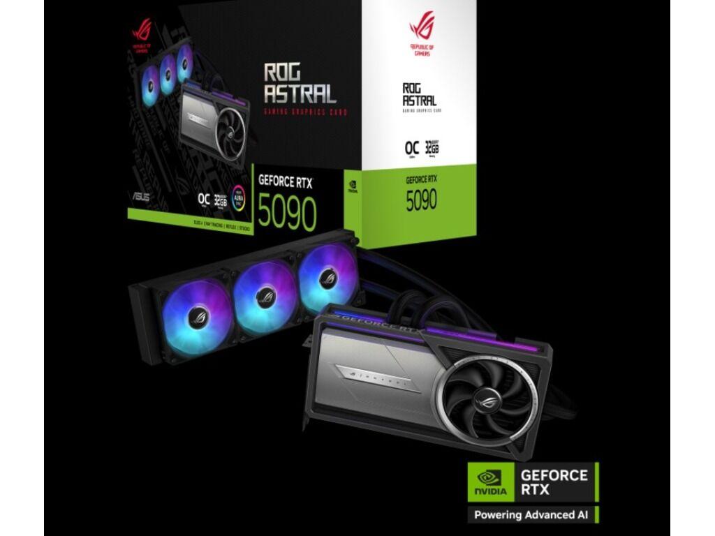 Asus Grafička kartica ROG Astral LC RTX 5090 32GB GDDR7 OC, 512-bit, Liquid Cooler, 2xHDMI 3xDP, Crna