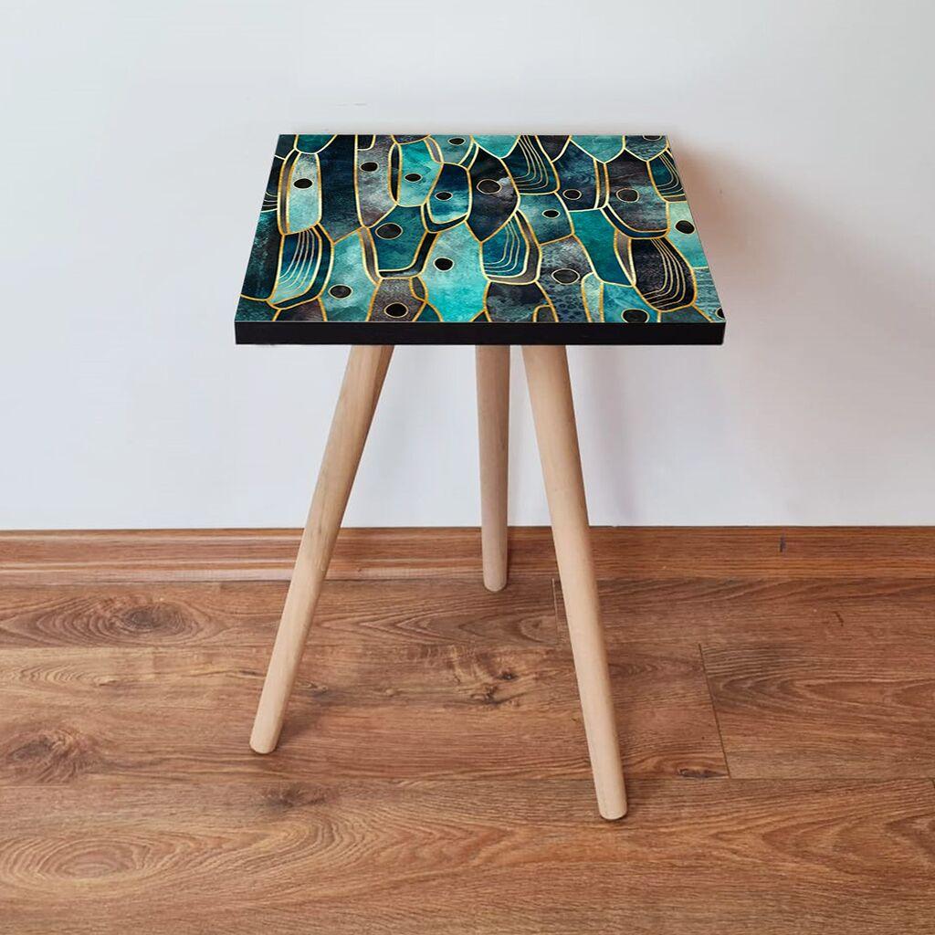 Hanah Home Club sto Shp387, 35x42x35 cm, tirkizni