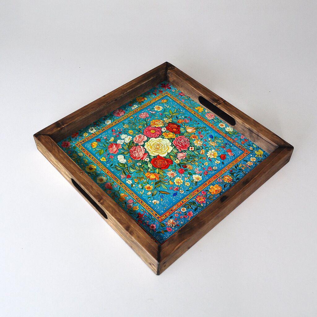 Aberto Design poslužavnik REF057 35 x 35 x 4 cm, šareni