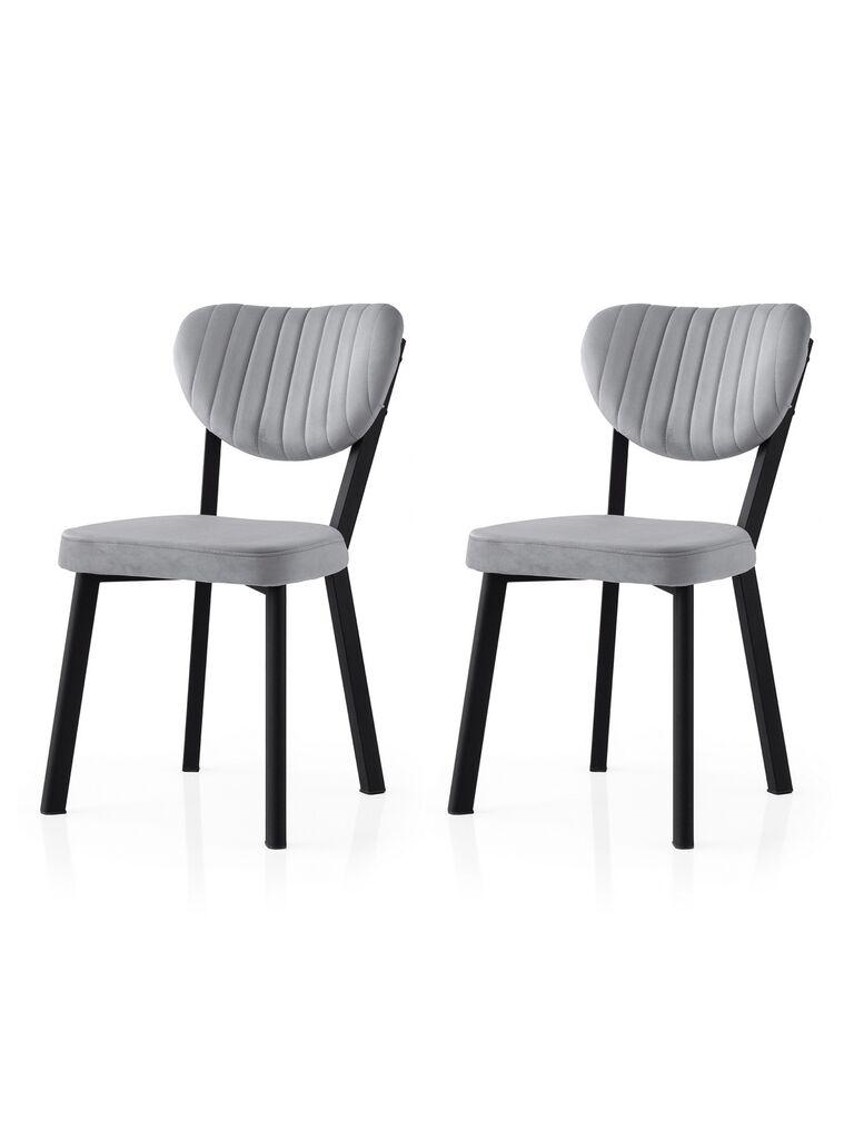 Hanah Home set stolica Beta-851 V2, 93x68x14,5 cm, 2 dijela, svijetlosiva