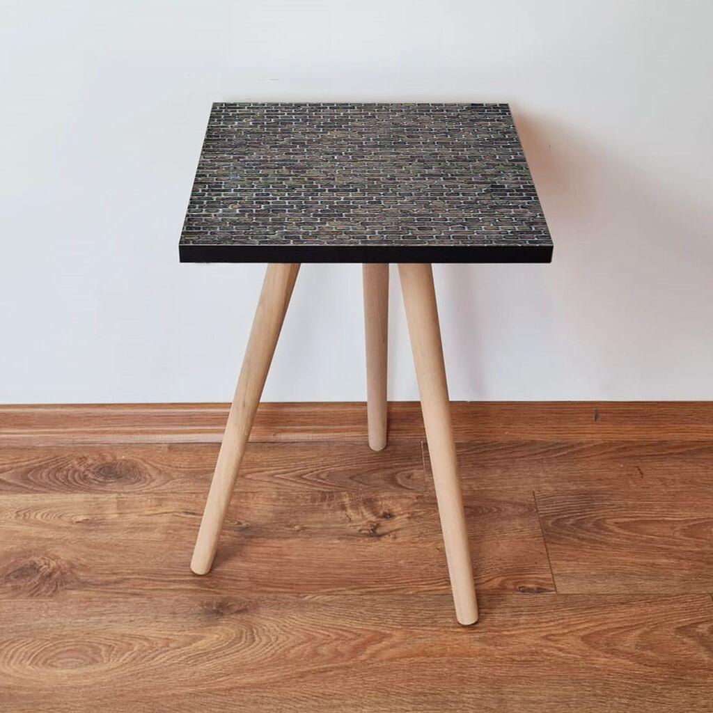 Hanah Home Club sto Shp329, 35x42x35 cm, Tamno siva