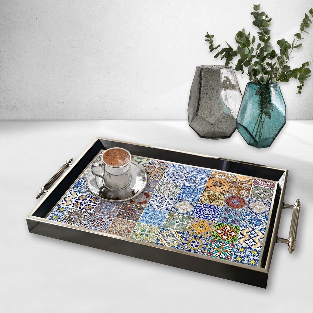 Aberto Design poslužavnik TPG9894 50 x 29 x 3,5 cm, šareni