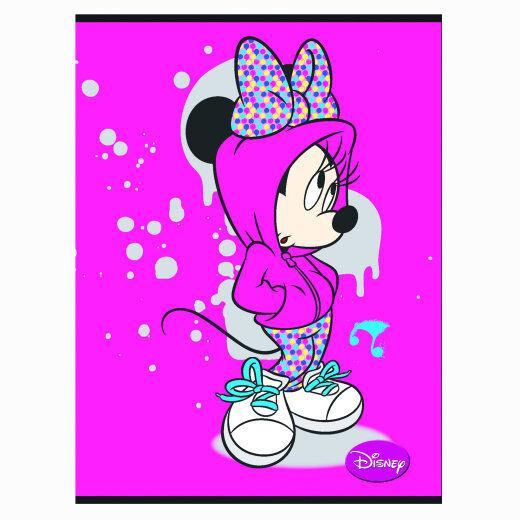 Disney Sveska Minnie, Meka korica, A4, 54 lista, Karo linije, Roza
