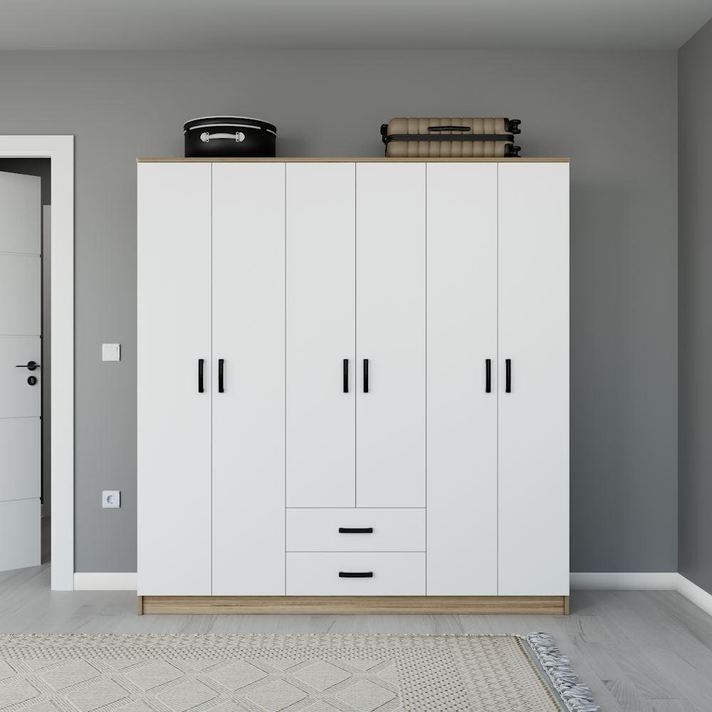 Hanah Home Ormar Yaman 1600-75, 180x190x45 cm, Bijeli