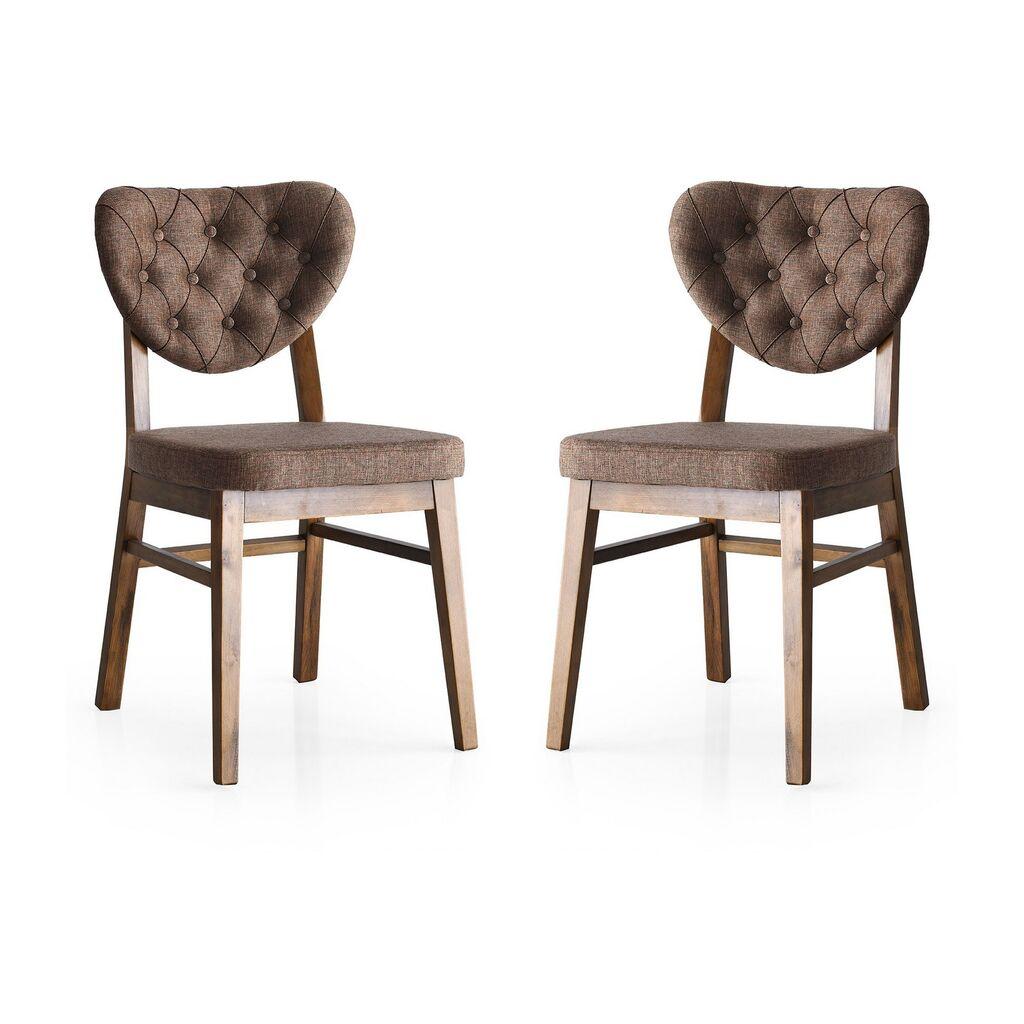 Hanah Home set stolica Elma-766, 70x47x98,5 cm, 2 dijela, Smeđa