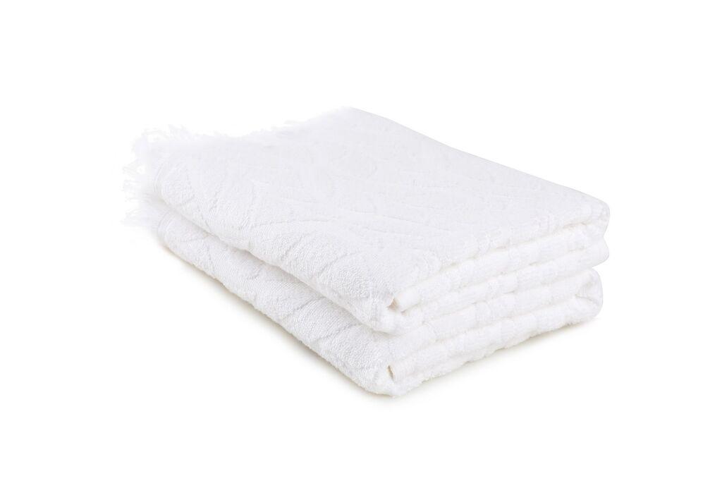 L'essentiel Maison Leaf set ručnika za kupanje, 75x150 cm, 2 komada, bijela