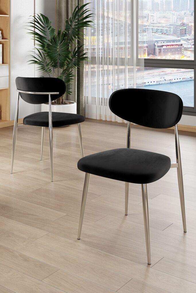 Hanah Home Vina set stolica, 56x76x97 cm, 6 dijelova, crna