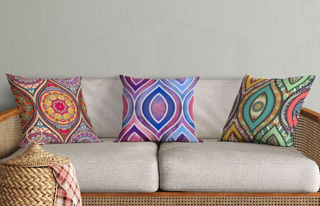 Aberto Design Set ukrasnih jastučnica HMI-KIR-111, 43 x 43 cm, 3 komada, Višebojne