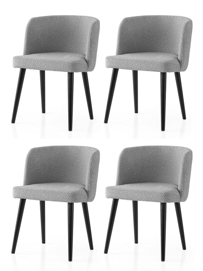 Hanah Home set stolica Soft-4112 V4, 63x56x156,5 cm, 4 dijela, Svijetlosiva