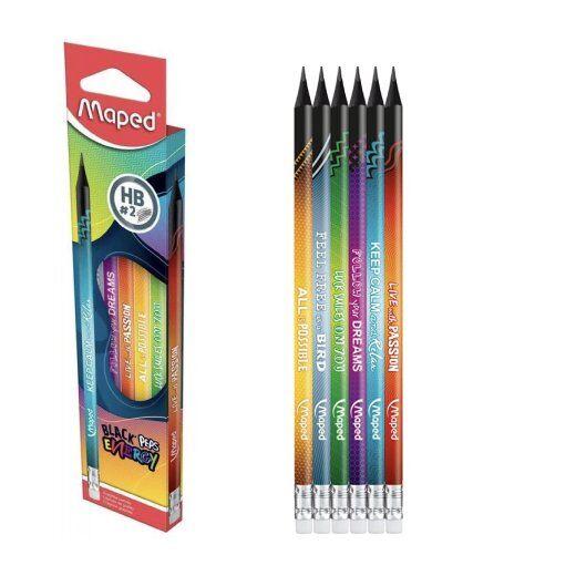 Maped Grafitna olovka sa gumicom Energy, 12 komada, Šarene