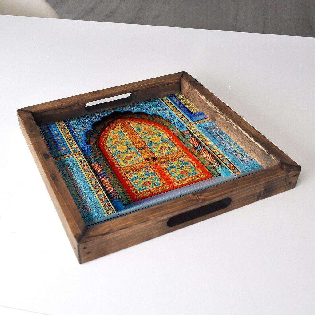 Aberto Design poslužavnik REF055 35 x 35 x 4 cm, šareni