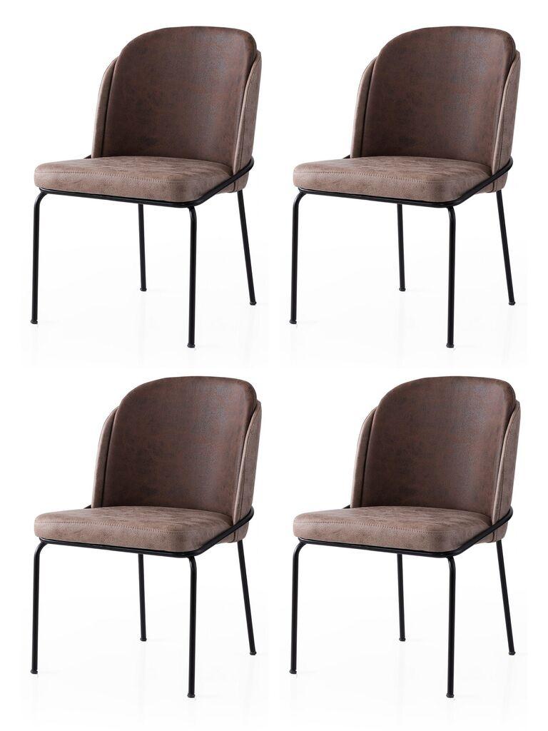 Hanah Home set stolica Dore-194 V4, 98,5x70x97,5 cm, 4 dijela, Smeđa