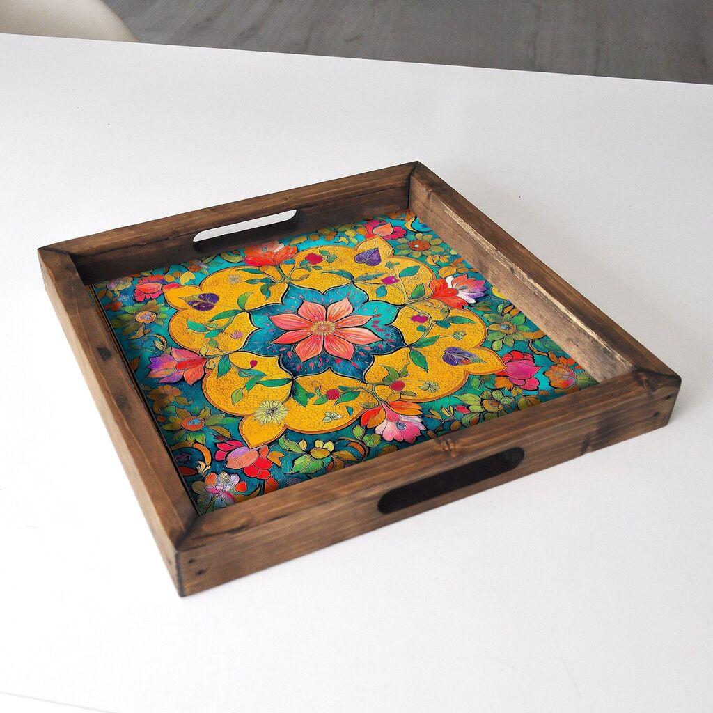 Aberto Design poslužavnik REF050 35 x 35 x 4 cm, šareni