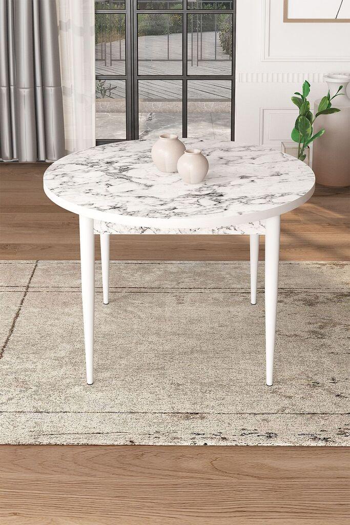 Hanah Home Trpezarijski sto Tor, 90x75x90 cm, Bijeli