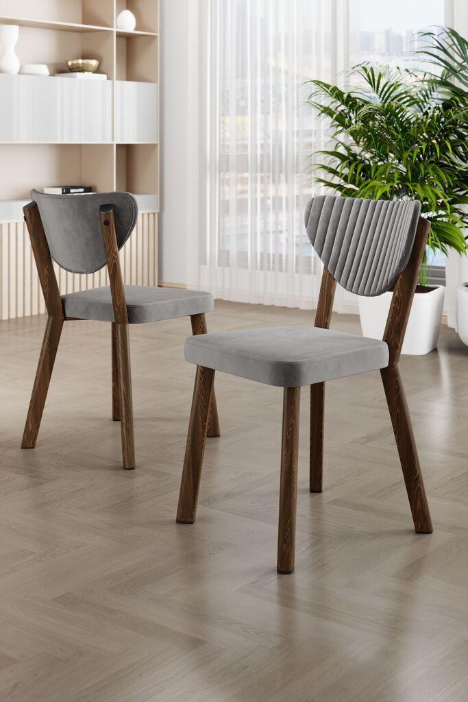 Hanah Home Arfe set stolica, 101x76x26 cm, 4 dijela, svijetlosiva