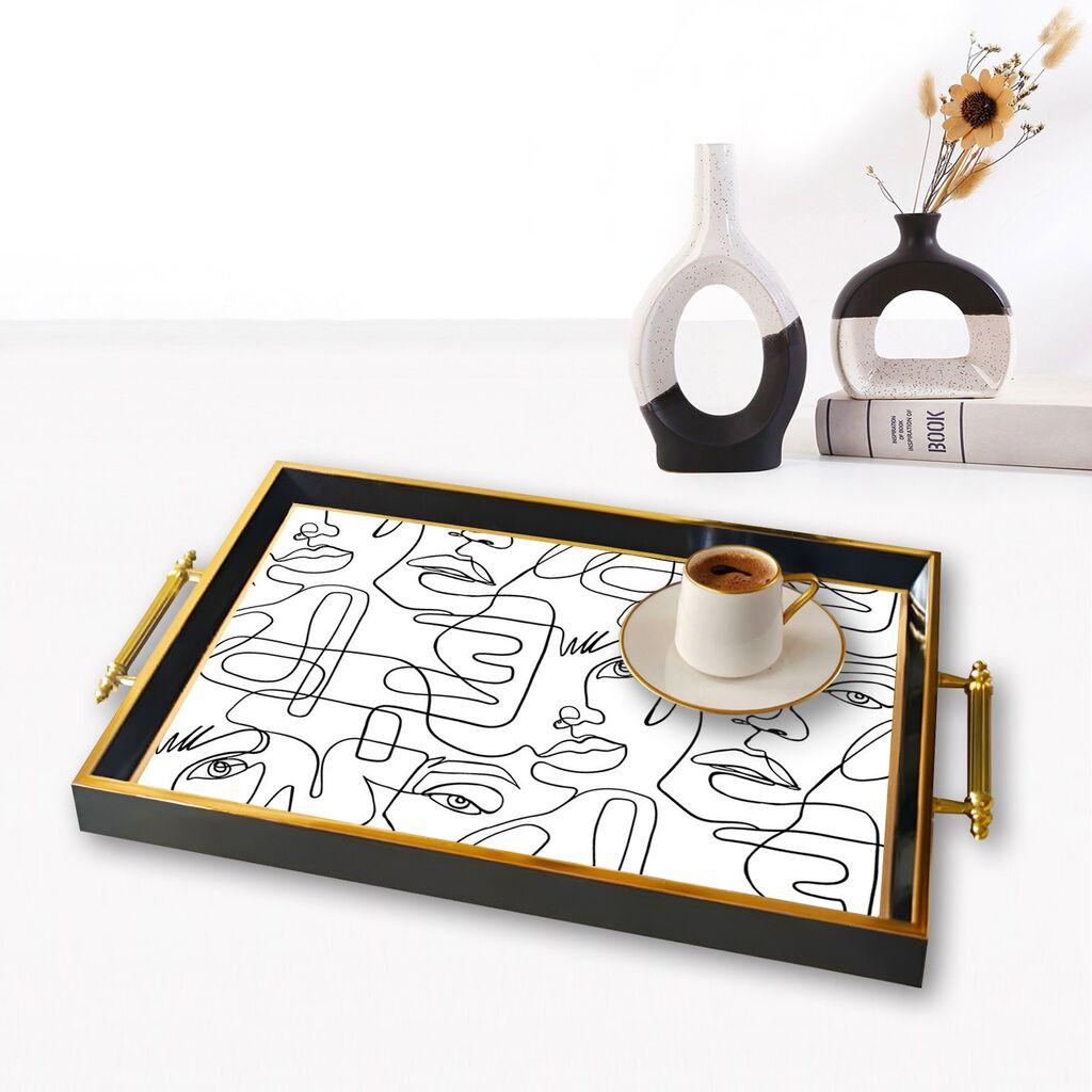 Aberto Design poslužavnik TPA9809 50 x 29 x 3,5 cm, šareni