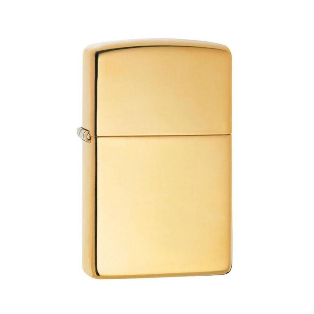 Zippo upaljač od visoko poliranog mesinga, zlatne boje