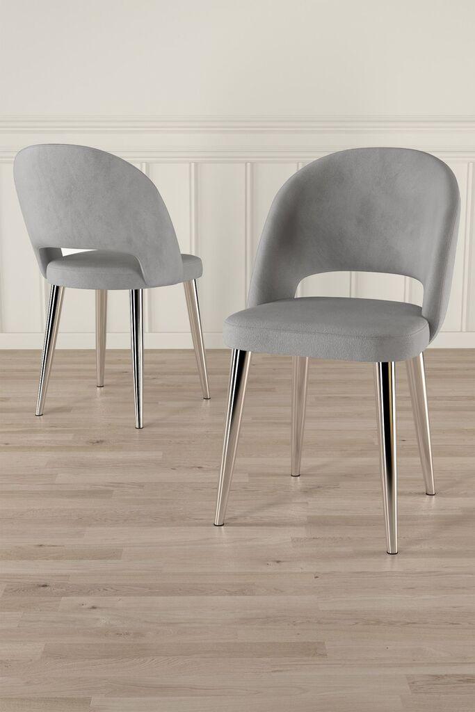 Hanah Home Pane set stolica, 85x59x98 cm, 4 dijela, svijetlosiva