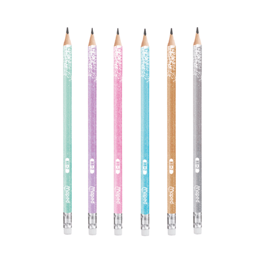 Maped Grafitna olovka sa gumicom, Glitter, 12 komada