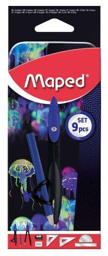 Maped Set šestara Deepsea Paradise, 9 komada, Crno-plavi