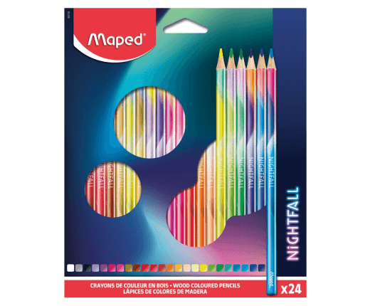 Maped Drvene bojice Nightfall, 24 komada