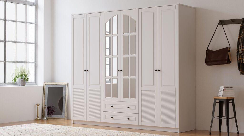 Hanah Home Ormar Rb-114, 210x184x52 cm, Bijeli