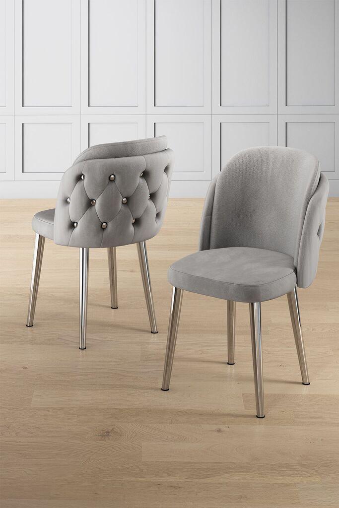 Hanah Home set stolica Axle, 85x59x98 cm, 4 dijela, svijetlosiva