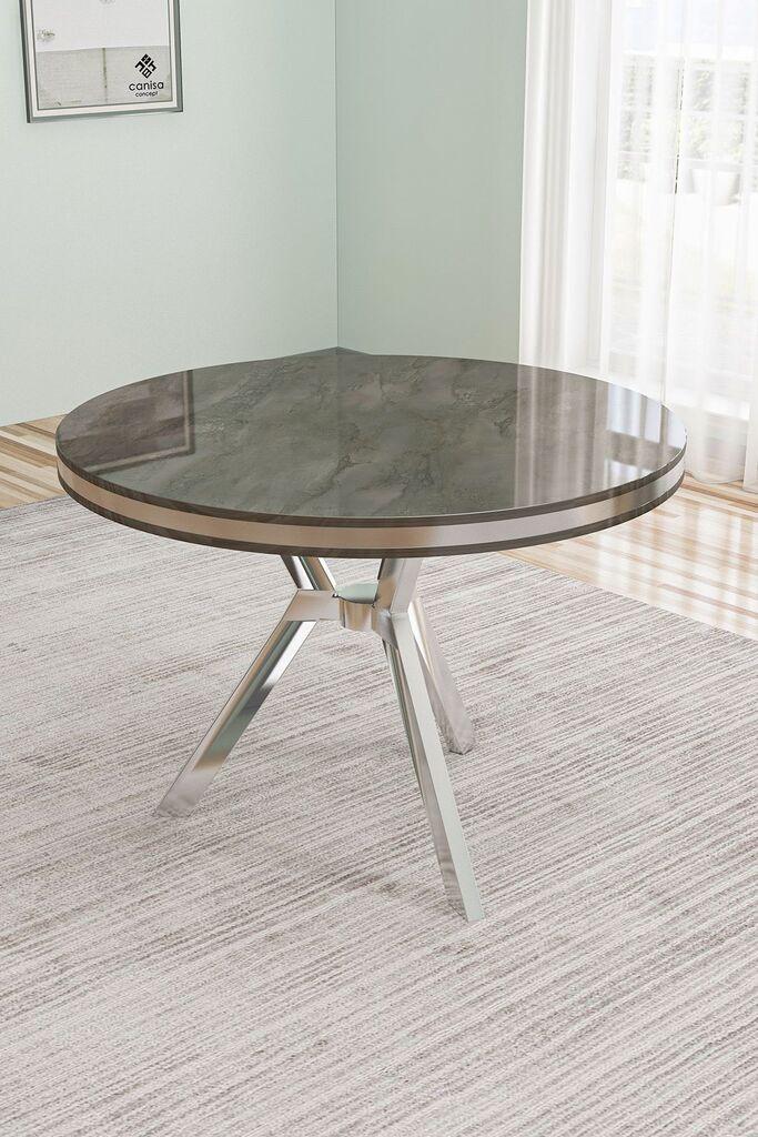 Hanah Home Trpezarijski sto Mos, 90x74x90 cm, Hrom