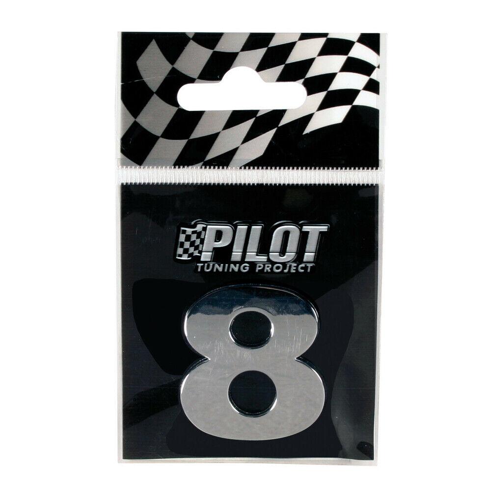 Hromirani samolepljivi 3D broj, 28 mm, 8 07895